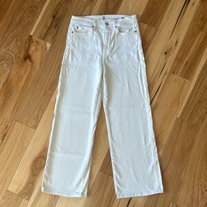 White jeans - cropped wide leg